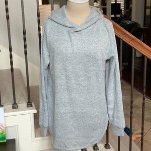 Ann Taylor Loft Grey Hoodie Light weight sweater